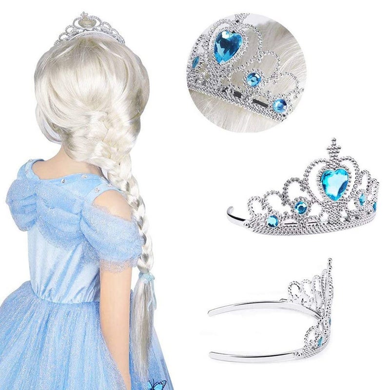 Wenosda Dress Up Tiara Crown Set Princess Costume Party Accessories (6Colour) - Image 3